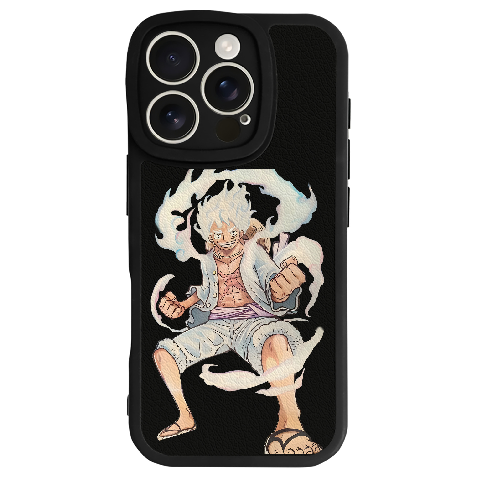 （画像用） ワンピース モンキー・D・ルフィ ONE PIECE Monkey D. Luffy 【iPhone 16シリーズ対応】シリコンスマホケース（レザー調） 材質：シリコン